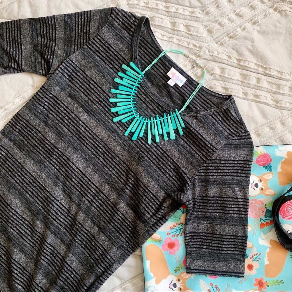 Black and gray midi striped bodycon dress
